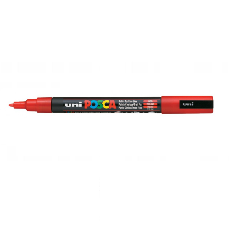 Markeris UNI POSCA PC-3M, Nr.15 0,9-1,3mm. raudonos spalvos