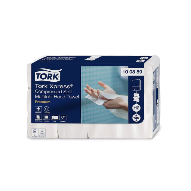 Popieriniai rankšluosčiai servetėlėmis 225vnt. TORK XPRESS COMPRESSED  H2 įp.12