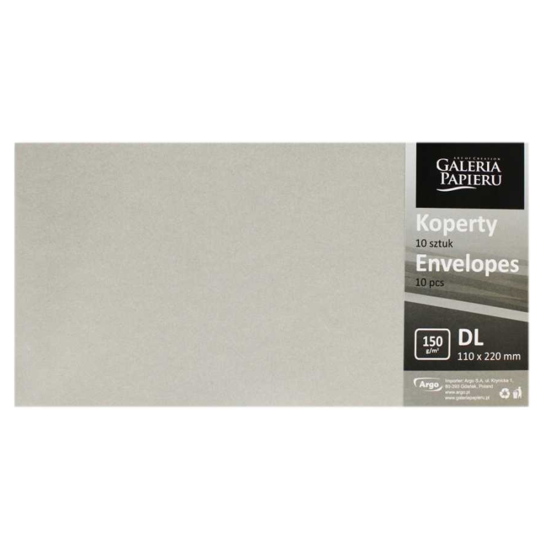 Vokas  PEARL DL sidabro spalvos, 150 g/m2, 10 vnt.