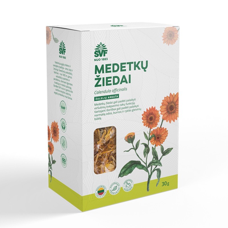 Žolelių arbata medetkų žiedai ŠVF, 30 g