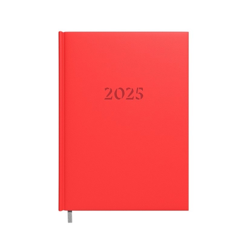 Darbo knyga - kalendorius 2027m. A5, raudonos spalvos