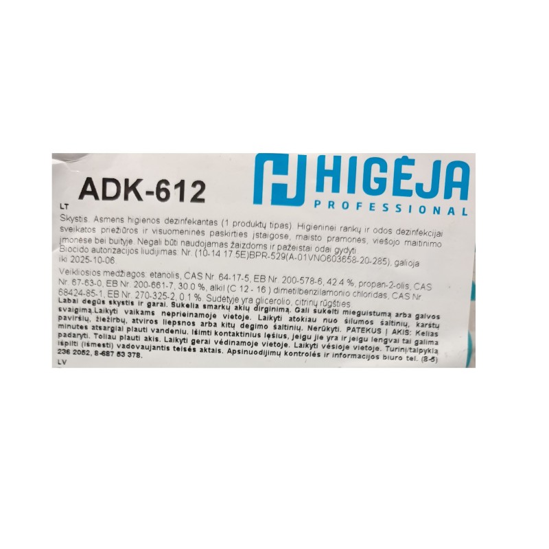 Rankų dezinfekantas ADK-612 5l HIGĖJA