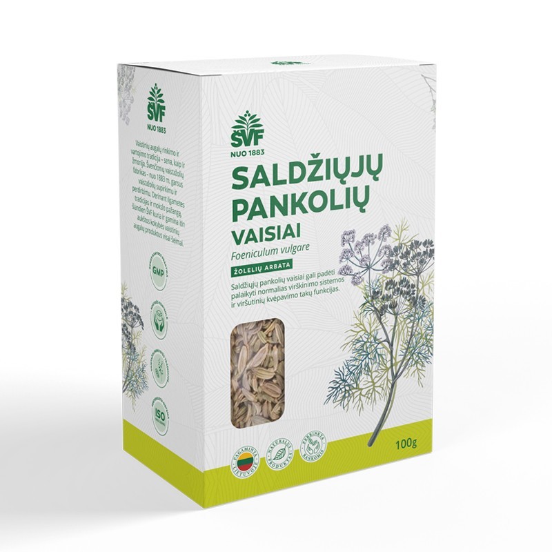 Arbata saldžiųjų pankolių vaisiai ŠVF, 100 g