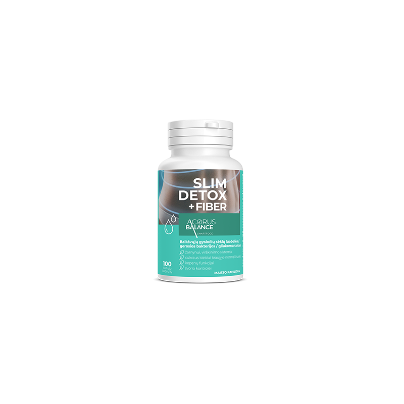 Slim detox fiber kapsulės, 100 kapsulių