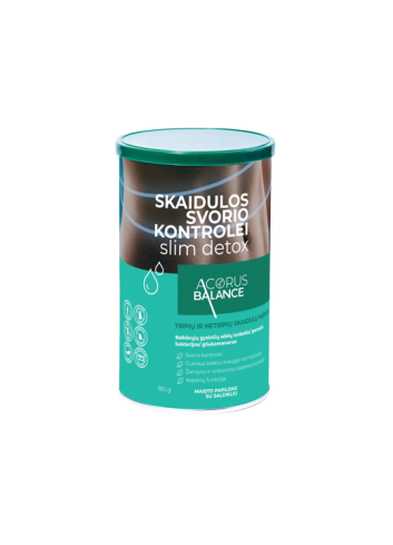 Fiber Slim detox skaidulos svorio kontrolei, Acorus Balance, 180 g