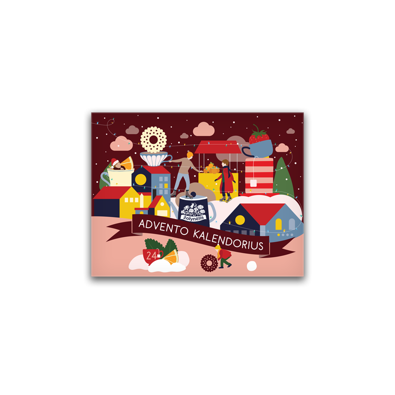 Advent calendar tea selection box, Žolynėlis, 24 tea bags, 6 flavours