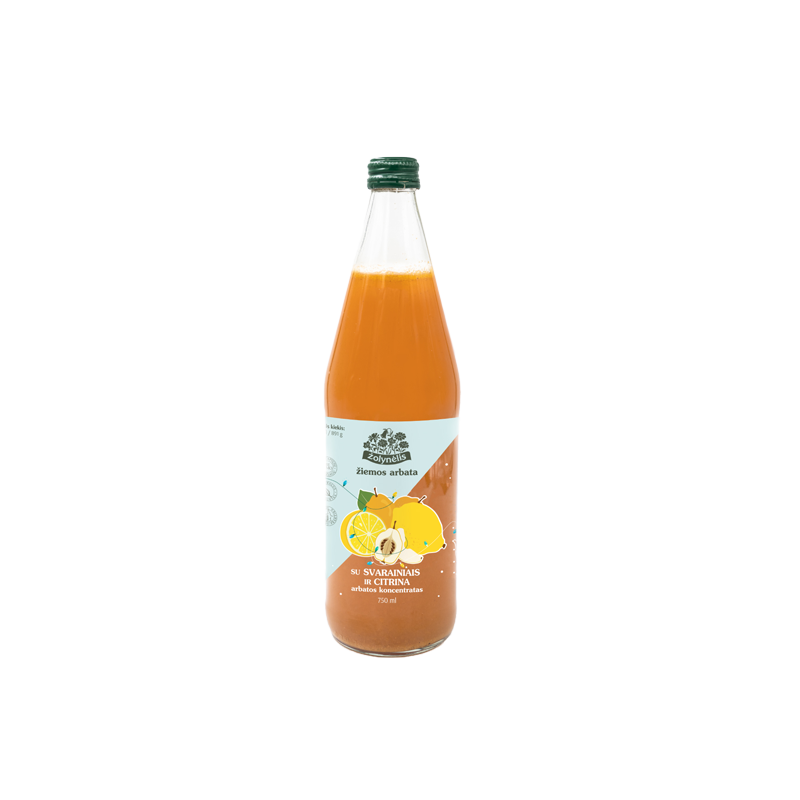 Žiemos arbata su svarainiais ir citrina, arbatos koncentratas, Žolynėlis, 750 ml