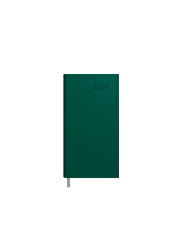 Darbo knyga - kalendorius MIDI 2027m 90x167mm, tamsiai žalios spalvos