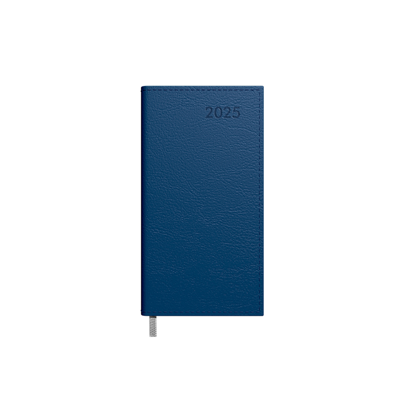 Darbo knyga - kalendorius MIDI 2027m 90x167mm, tamsiai mėlynos spalvos
