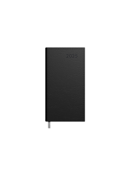 Darbo knyga - kalendorius MIDI 2027m 90x167mm, juodos spalvos