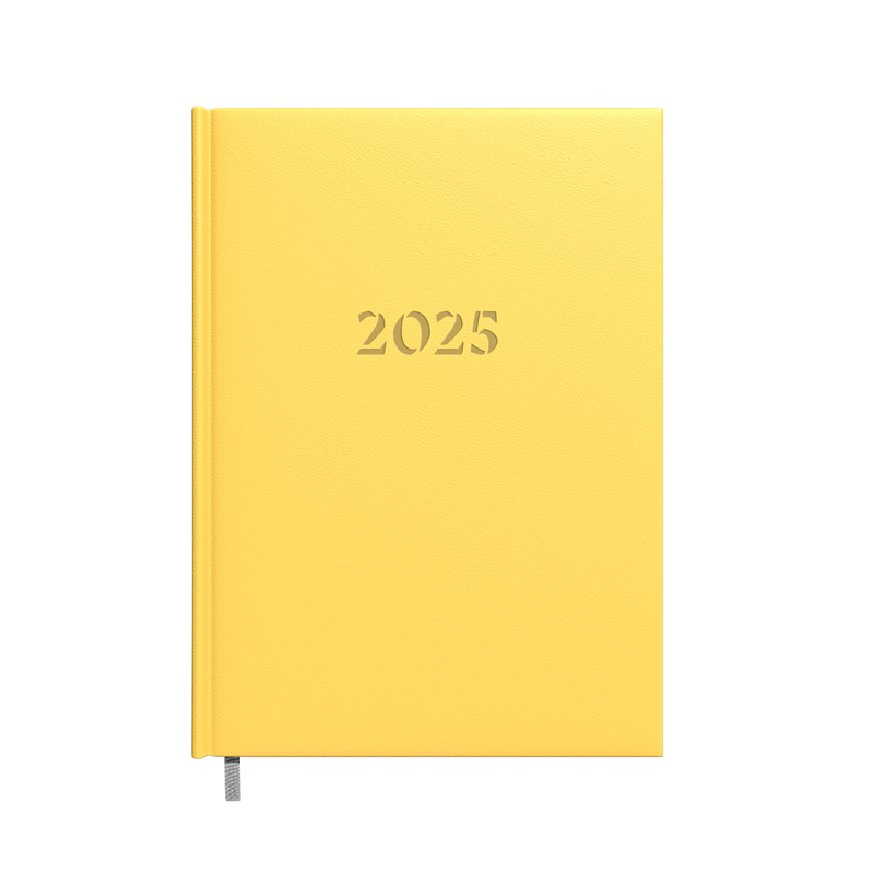 Darbo knyga - kalendorius 2027m. A5, geltonos spalvos