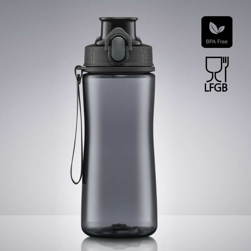 Gertuvė COLORISSIMO TRITAN, plastikinė 550ml, pilkos spalvos