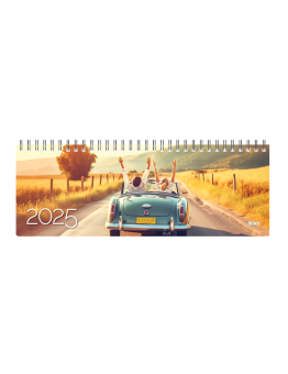 Horizontalus stalo kalendorius MEMO CARD HOLIDAY 2027m. laminuoto kartono viršeliu