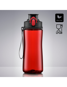 Gertuvė COLORISSIMO TRITAN, plastikinė 550ml, raudonos spalvos