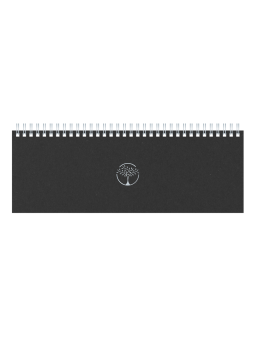 Horizontalus stalo kalendorius MEMO ECO CARDBOARD 2027m., juodos spalvos