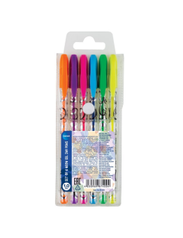 Gelinių rašiklių rinkinys CENTRUM NEON 6vnt 1.0mm
