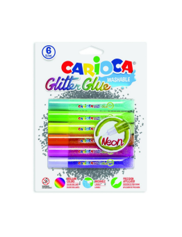 Klijai su blizgučiais CARIOCA 6 neoninės sp.