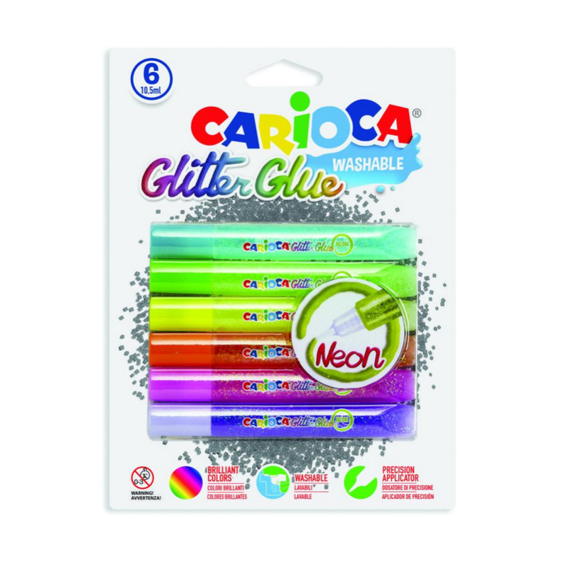 Klijai su blizgučiais CARIOCA 6 neoninės sp.